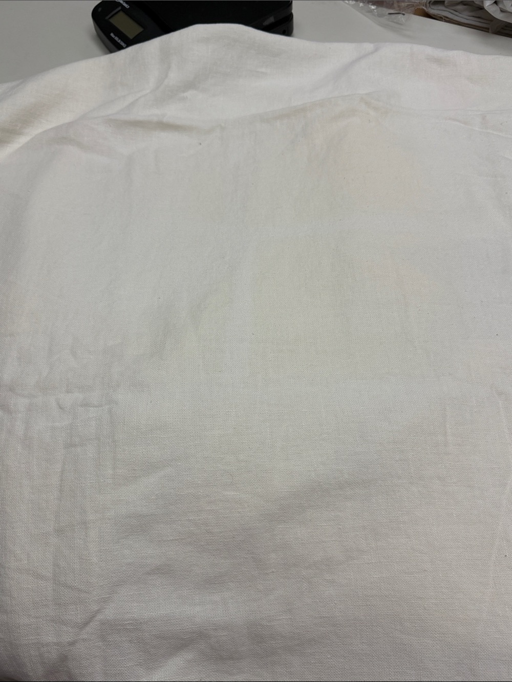 NWT QUINCE *flaw Vintage Wash European Linen Bed Cover King/Cal King Ivory 9168 - Picture 9 of 12